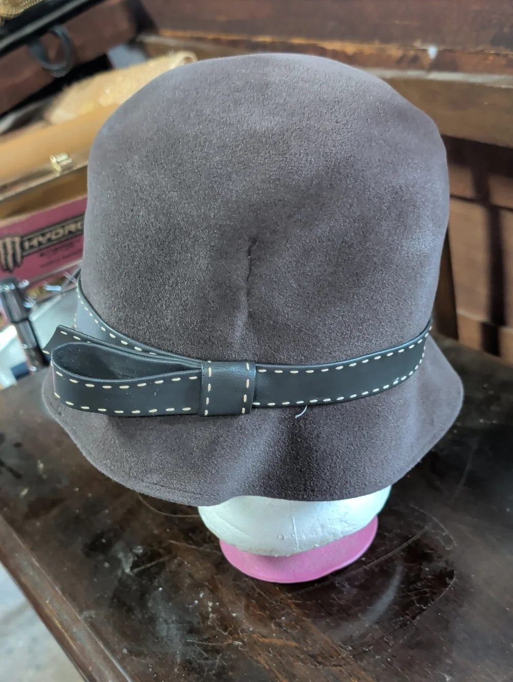 MCM Original Roberta Bernays Hat Brown Wool Felt Bucket Cloche Met Museum Artist